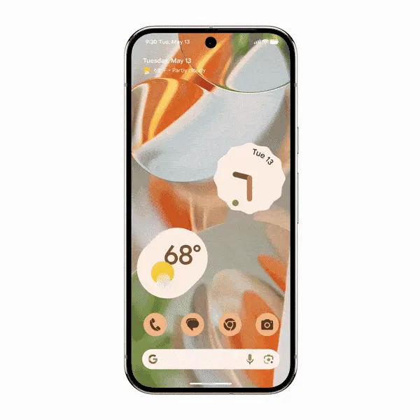 Ảnh động minh họa hiệu ứng làm mờ nền trên bảng Cài đặt Nhanh mới của Android 16