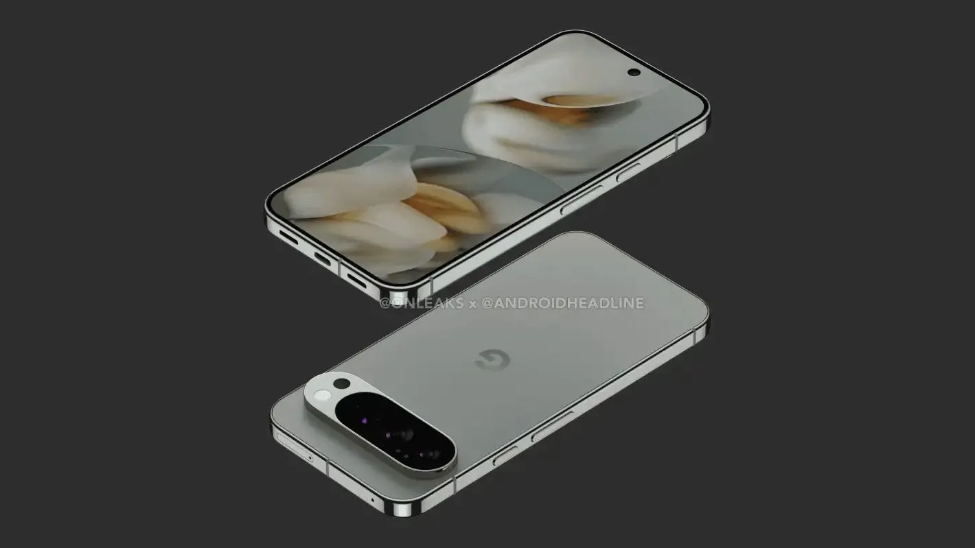 Ảnh render rò rỉ Google Pixel 10 Pro XL, minh họa thiết kế dự kiến.