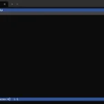 Các nút lệnh File, Edit, View, Help trên giao diện tối giản của Microsoft Edit