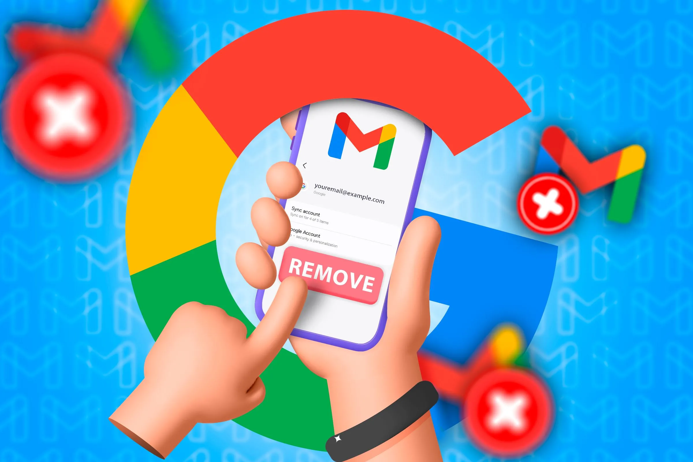 Giao diện mới của ứng dụng Gmail với thiết kế Material 3 Expressive, hiển thị các email trong hộp thư.