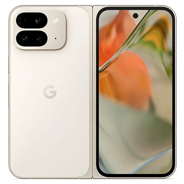 Hình ảnh render chính thức của Google Pixel 9 Pro Fold màu Porcelain.