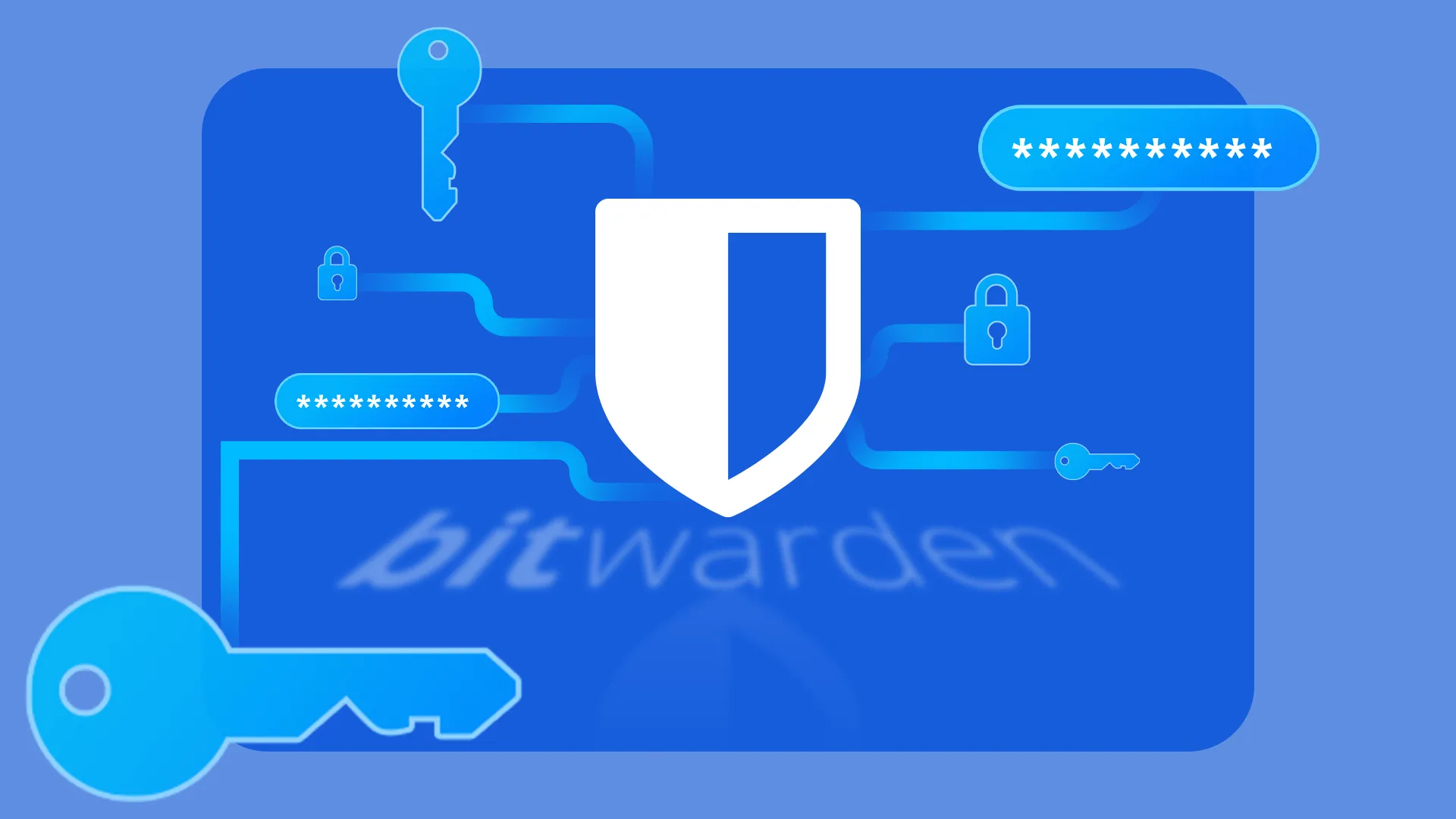 Logo Bitwarden, biểu tượng quản lý mật khẩu an toàn