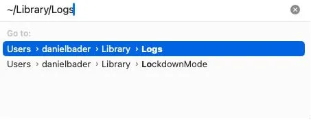 Lối tắt thư mục Library Logs trên Mac