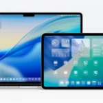 Màn hình iPad hiển thị giao diện Liquid Glass mới của iPadOS 26 với hiệu ứng trong suốt và phản chiếu.