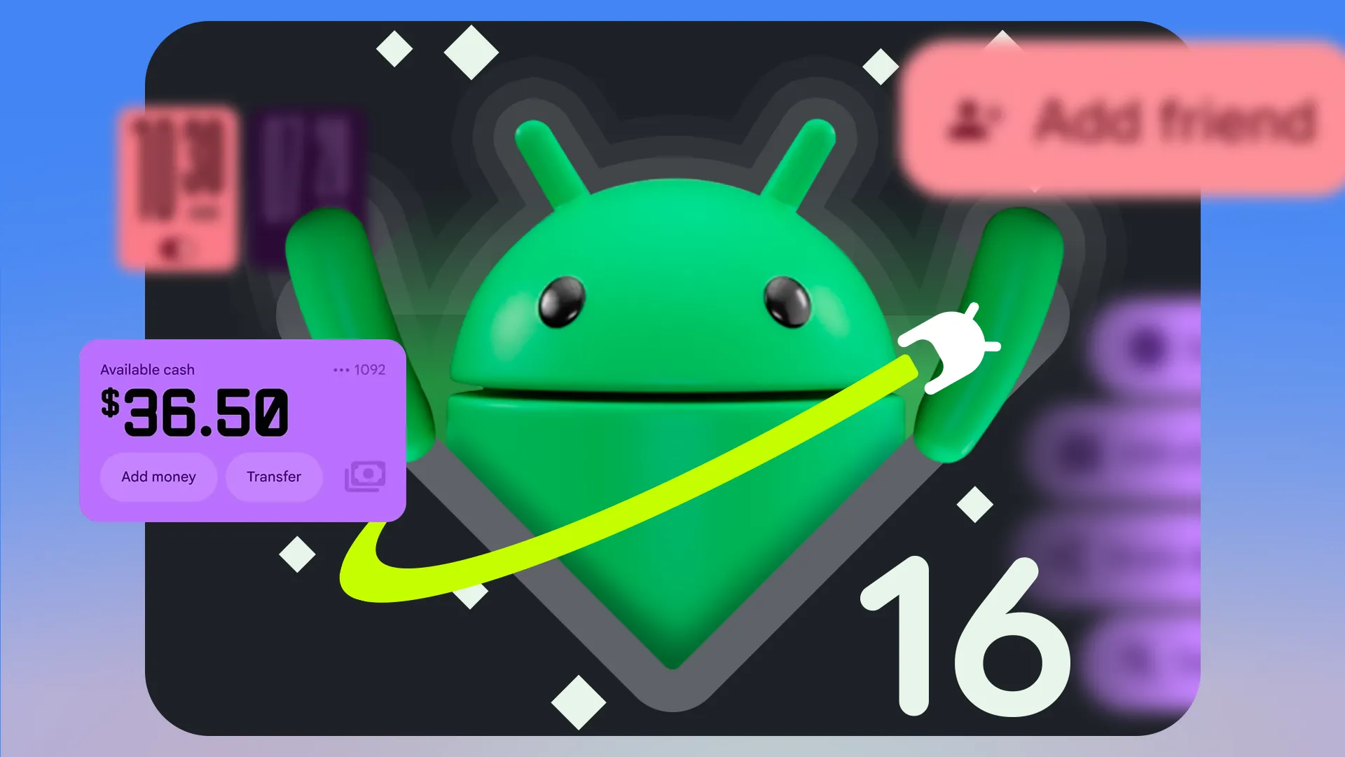Mascot Android và các thành phần giao diện Material 3 Expressive