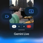 Minh họa cử chỉ vuốt truy cập Gemini Live trên ứng dụng Android