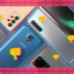 Một số điện thoại Samsung với biểu tượng ngón tay cái chỉ xuống