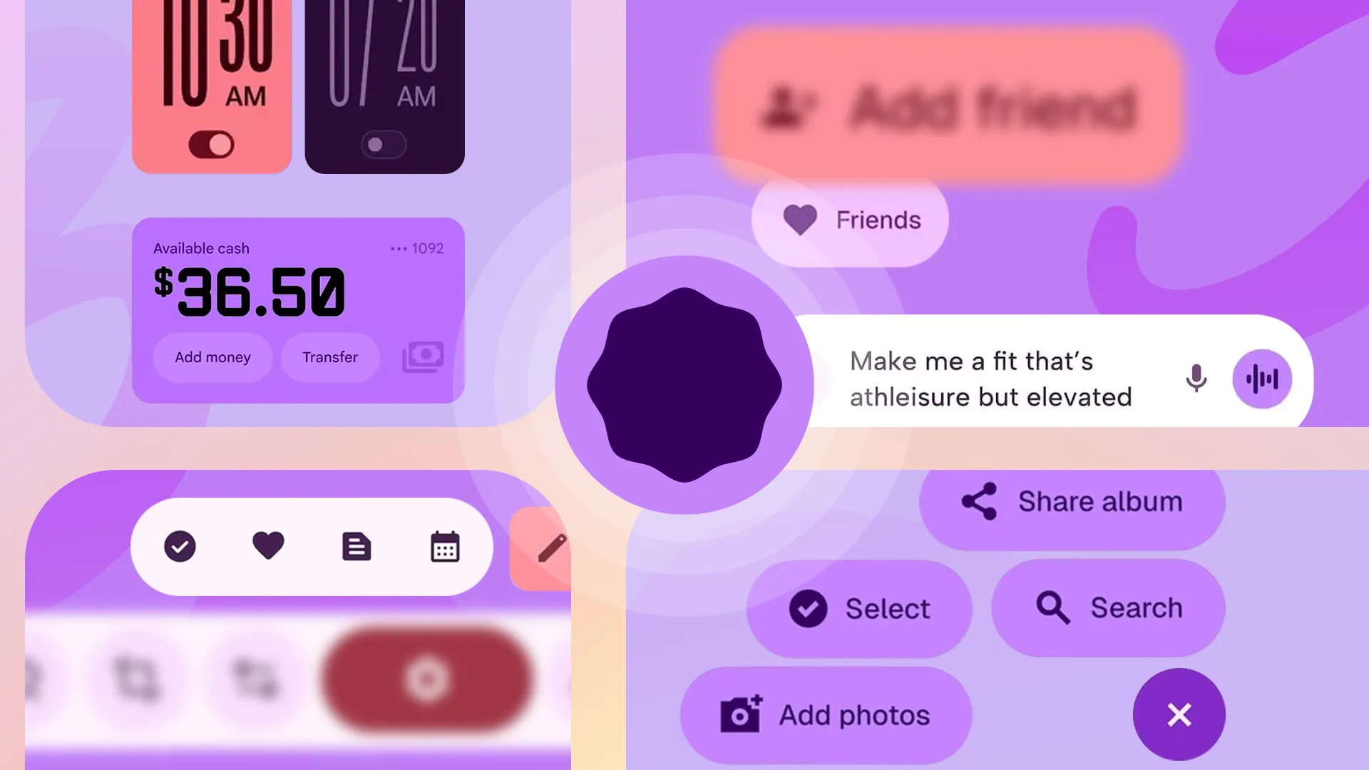 Một số thành phần giao diện theo phong cách Material 3 Expressive trên Android