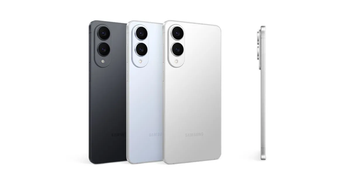 Samsung Galaxy S25 Edge hiển thị trong ba màu sắc khác nhau.