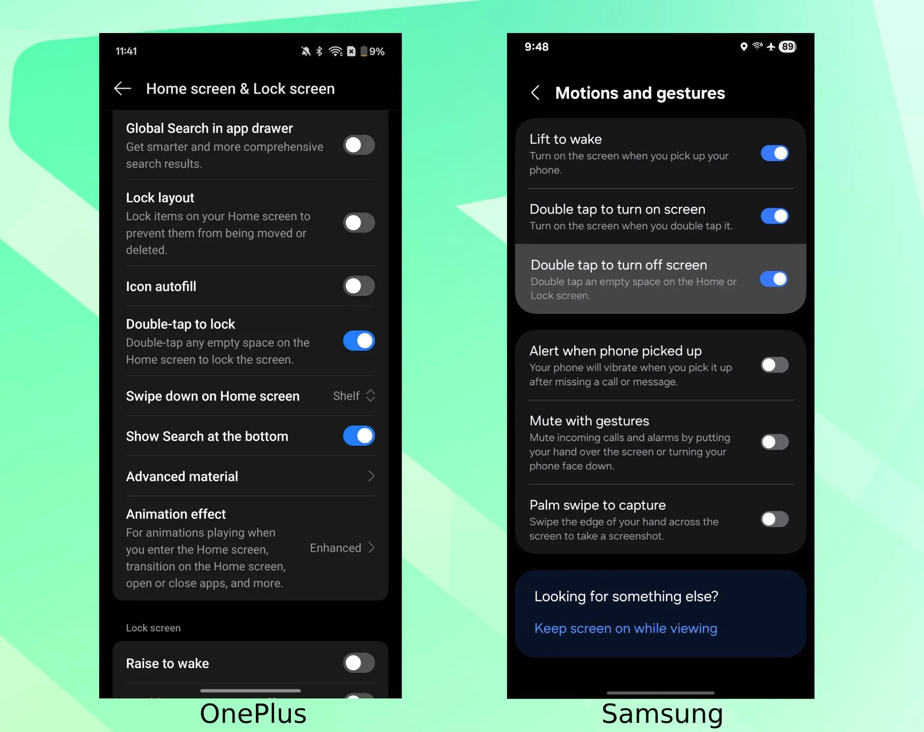 So sánh tính năng chạm hai lần tắt màn hình trên Samsung và OnePlus