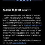 Thanh tiến trình cập nhật hệ thống với hiệu ứng lượn sóng trong bản cập nhật Android 16 QPR1 Beta 1.1