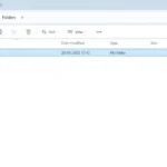 Thư mục "New folder" vừa tạo được tô sáng trong File Explorer trên Windows 11.