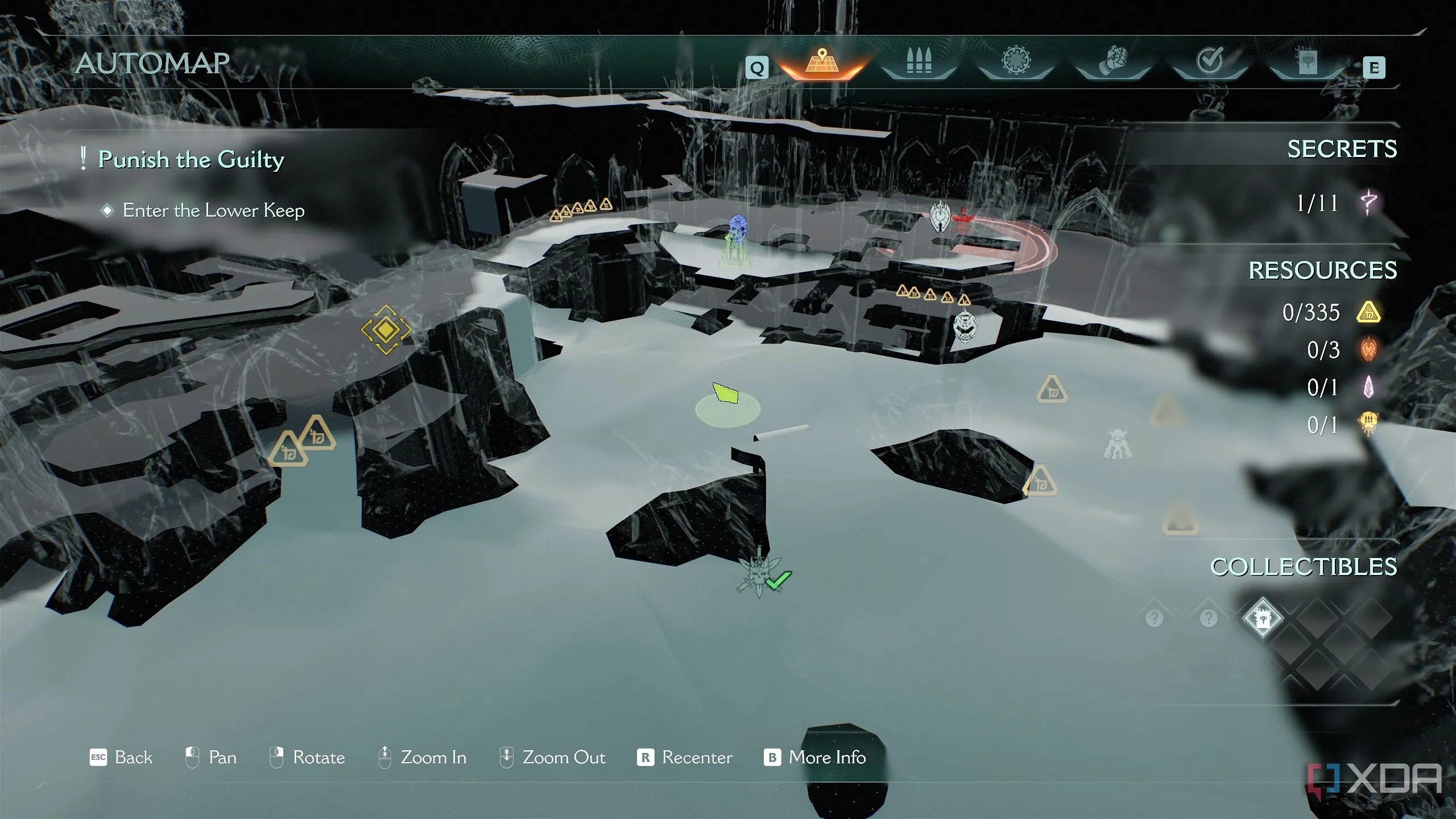 Bản đồ 3D hiển thị vị trí cổng Gore trong Chapter 22 Doom The Dark Ages