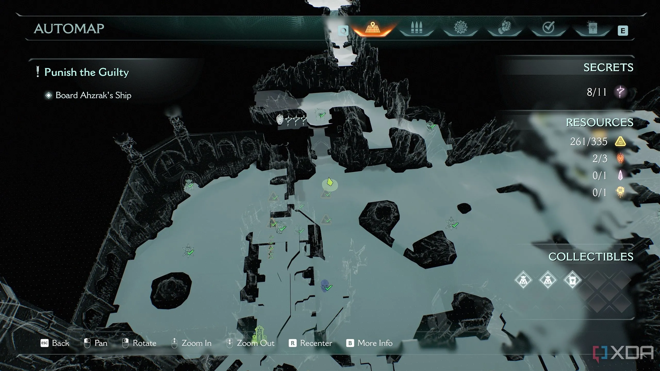 Bản đồ 3D hiển thị vị trí khu vực bí mật 9 trong Chapter 22 Doom The Dark Ages