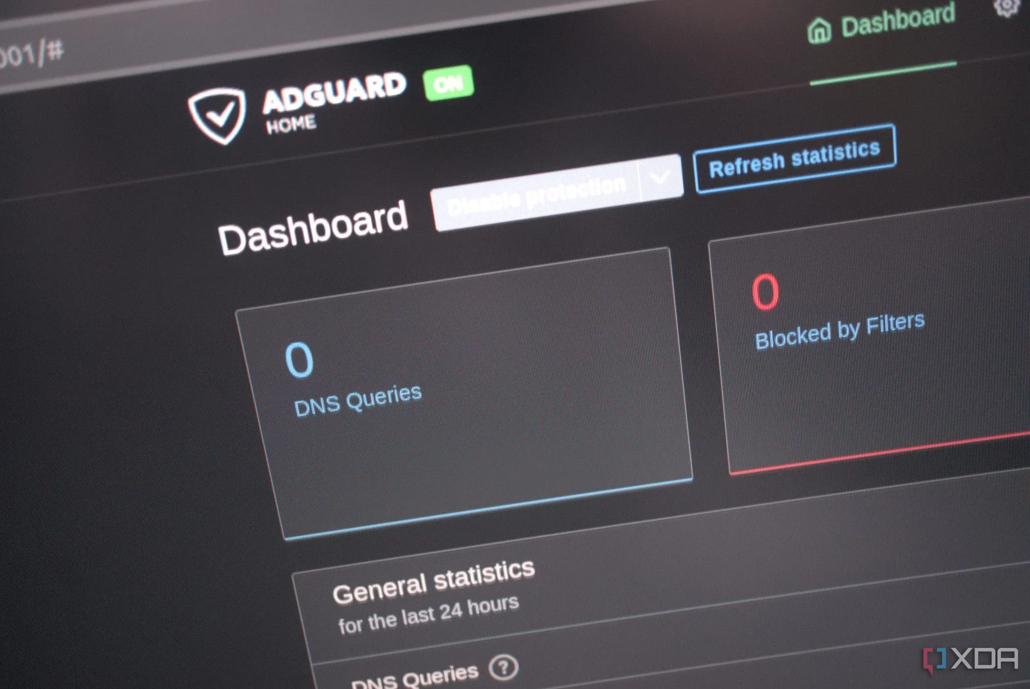 Bảng điều khiển quản trị web của AdGuard Home
