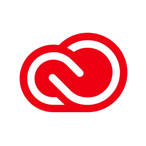 Biểu tượng Adobe Creative Cloud màu đỏ