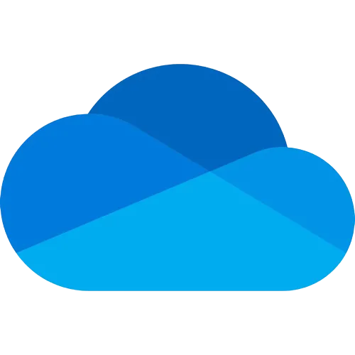 Biểu tượng Microsoft OneDrive là một đám mây màu xanh lam