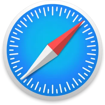 Biểu tượng trình duyệt Safari, đại diện cho trình duyệt của Apple với các tính năng riêng tư nâng cao
