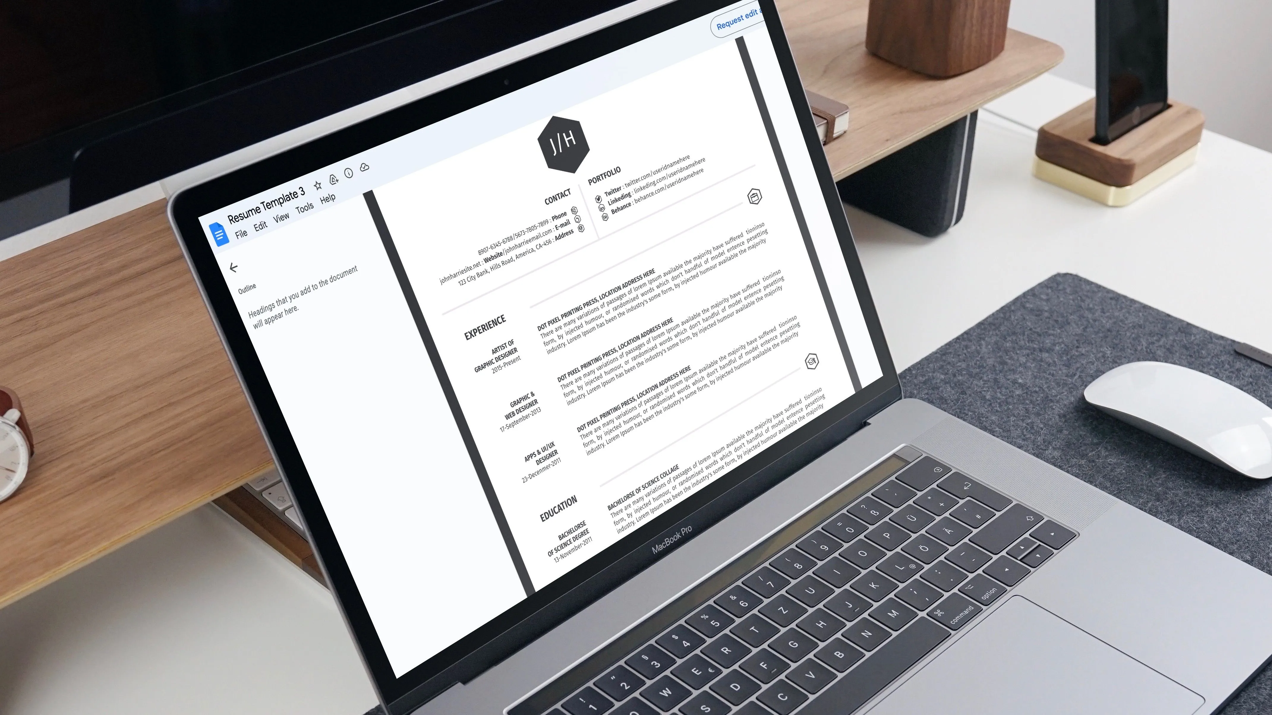 Các mẫu tài liệu Google Docs phổ biến, minh họa giao diện quen thuộc của trình soạn thảo