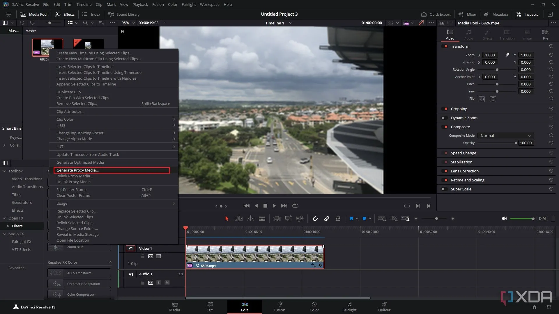 Cách tạo Proxy Media trong DaVinci Resolve