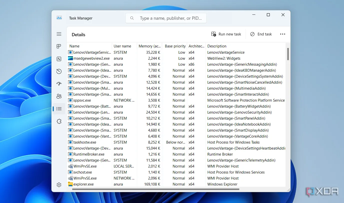 Cột Base Priority trong Task Manager giúp theo dõi mức độ ưu tiên của các tiến trình
