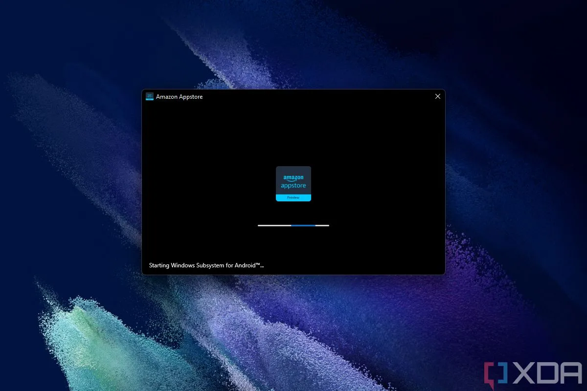 Giao diện Amazon Appstore đang cài đặt trên Windows