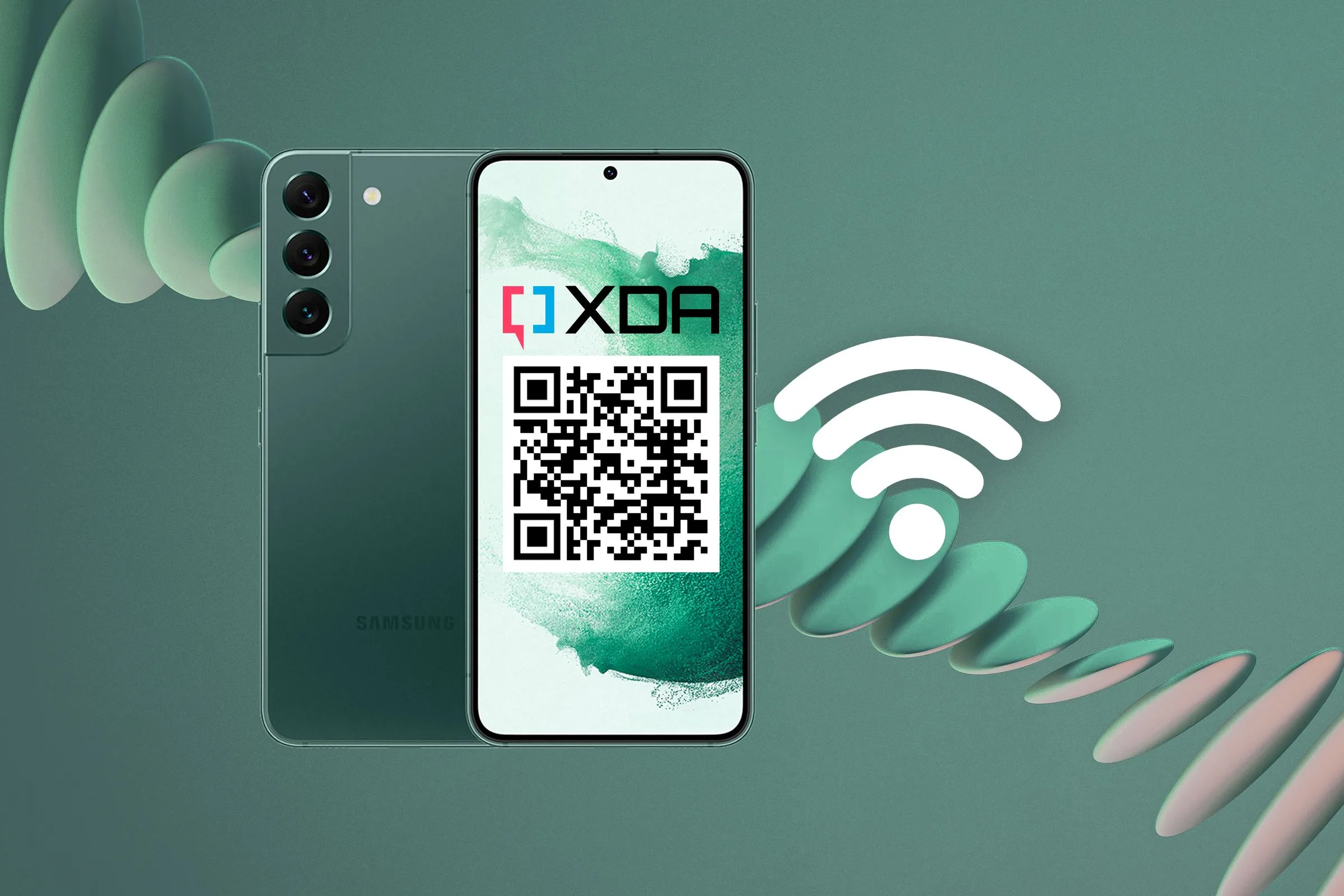 Giao diện chia sẻ mật khẩu Wi-Fi qua mã QR trên Samsung Galaxy S22