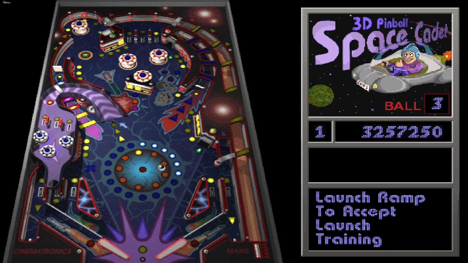 Hình ảnh game 3D Pinball Space Cadet, một trò chơi Windows cổ điển được nhiều người yêu thích