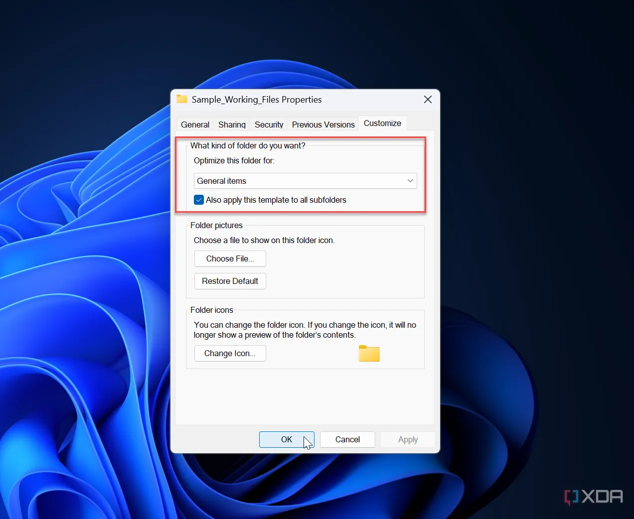Hình ảnh minh họa tối ưu hóa thư mục trên Windows 11