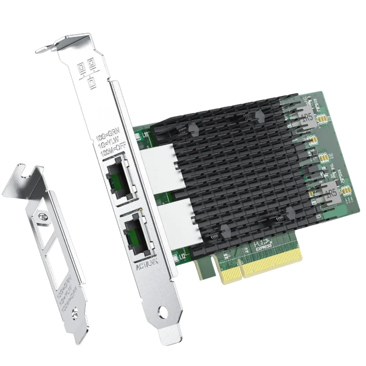 Hình ảnh render card mạng Ipolex 10GbE NIC với hai cổng RJ45