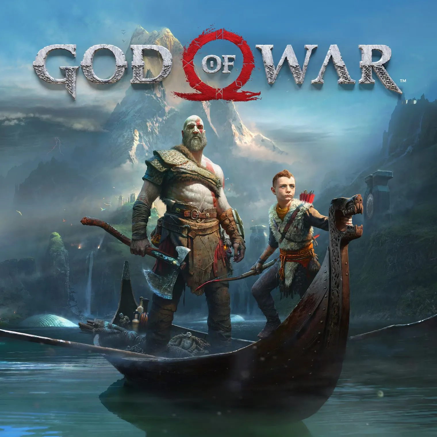 Hình ảnh sản phẩm game God of War (2018), nổi bật Kratos và Atreus, minh họa sự tái định nghĩa series.