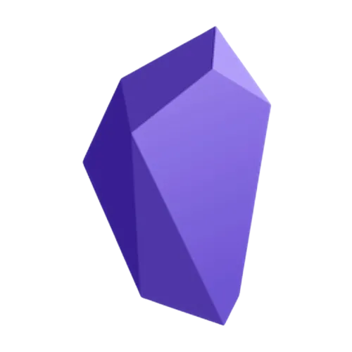 Logo biểu tượng của ứng dụng ghi chú cá nhân và quản lý kiến thức Obsidian