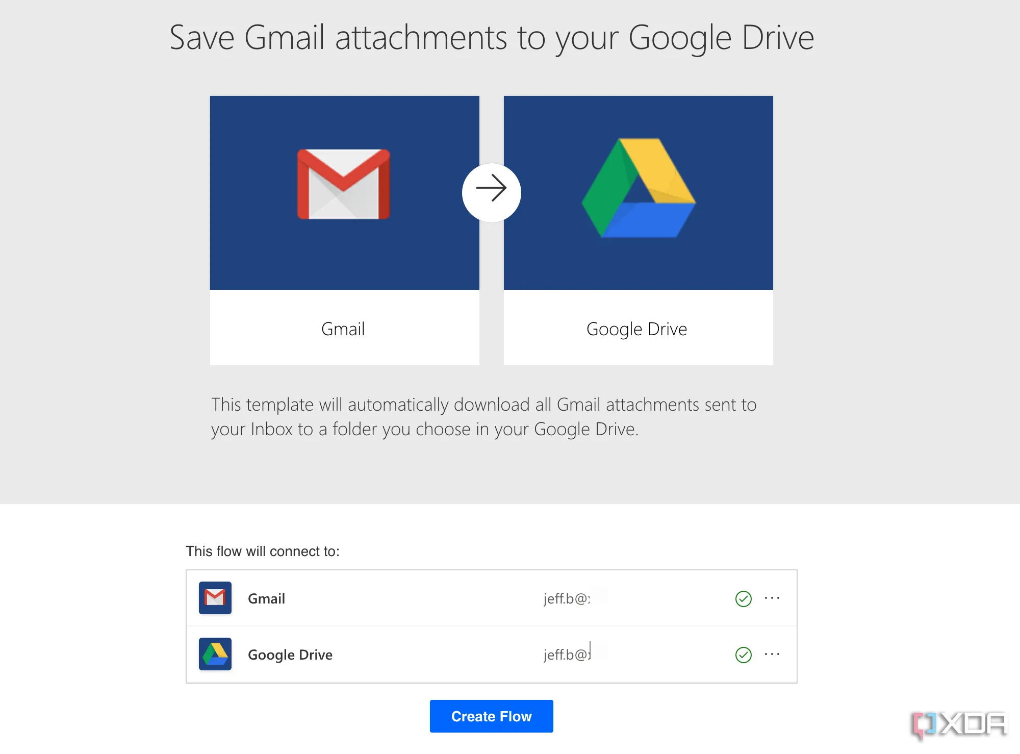 Microsoft Power Automate tự động lưu tệp đính kèm Gmail vào Google Drive