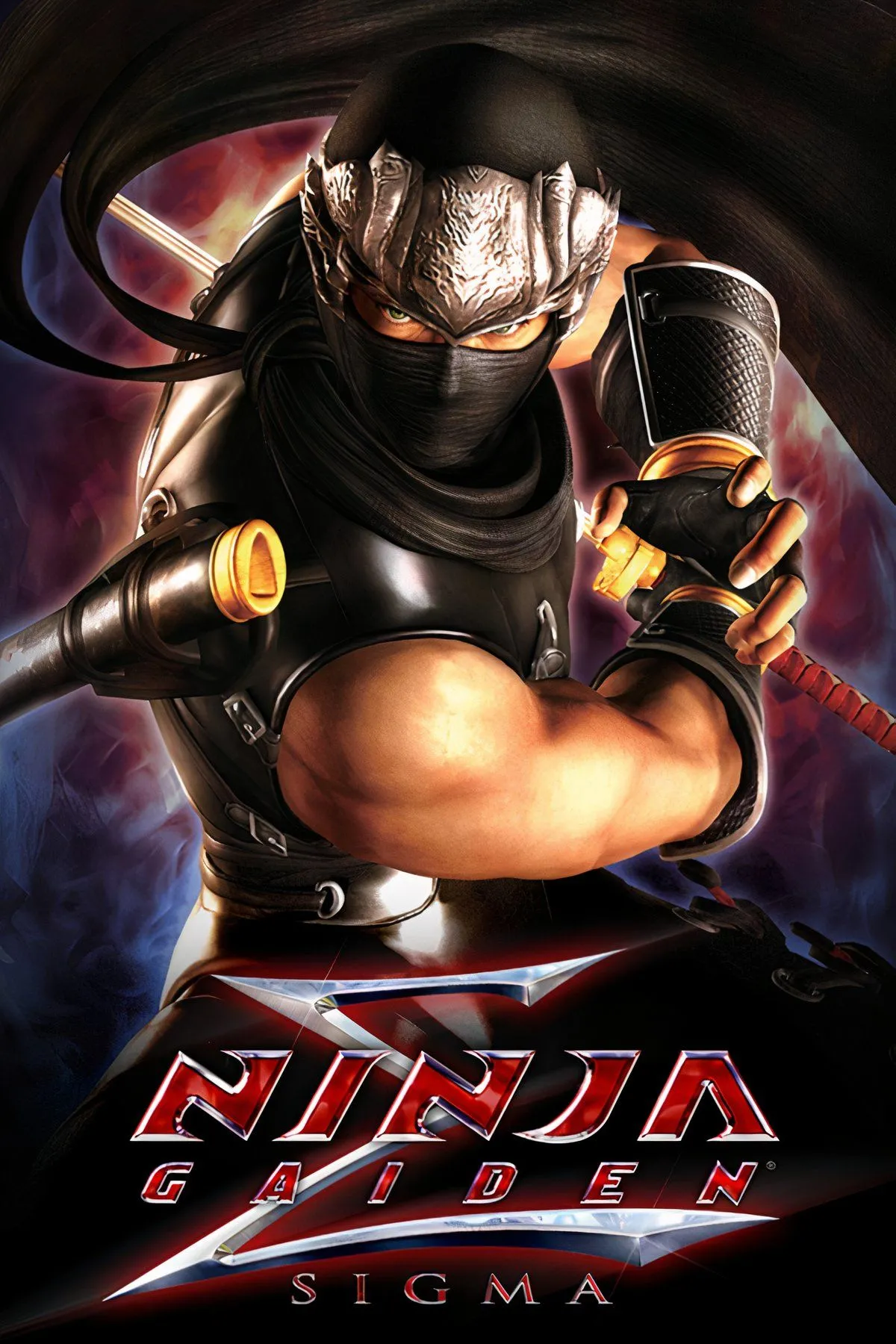 Nhân vật Ninja Gaiden đang chuẩn bị tung đòn tấn công trong bối cảnh hành động tốc độ cao