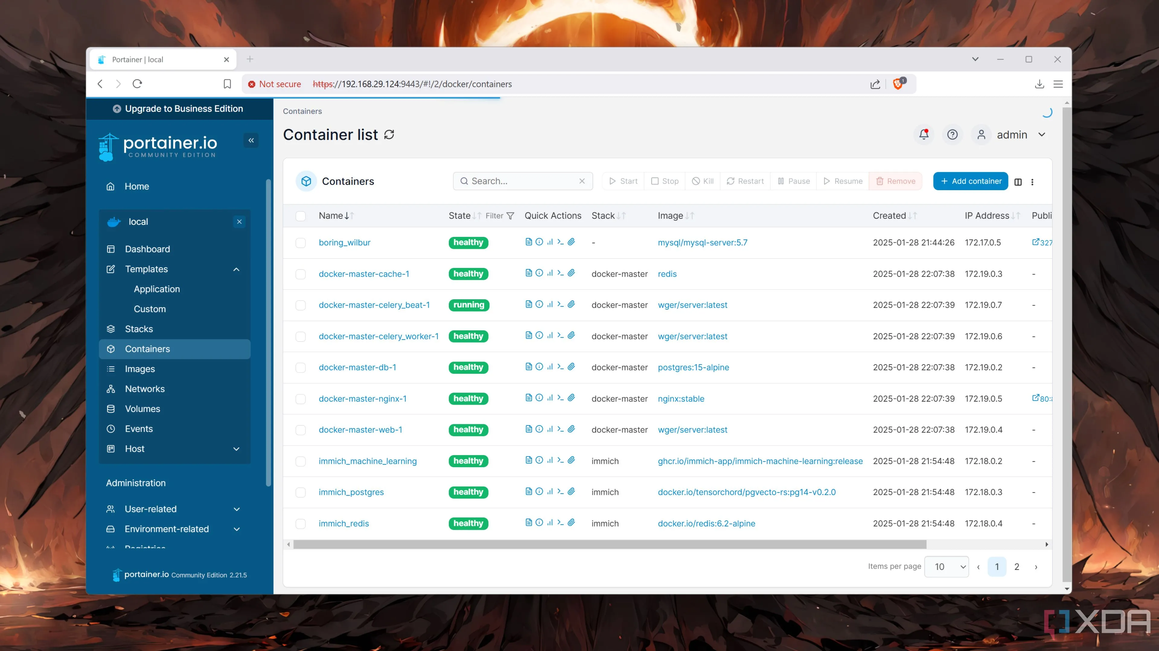 Quản lý nhiều container Docker thông qua giao diện Portainer