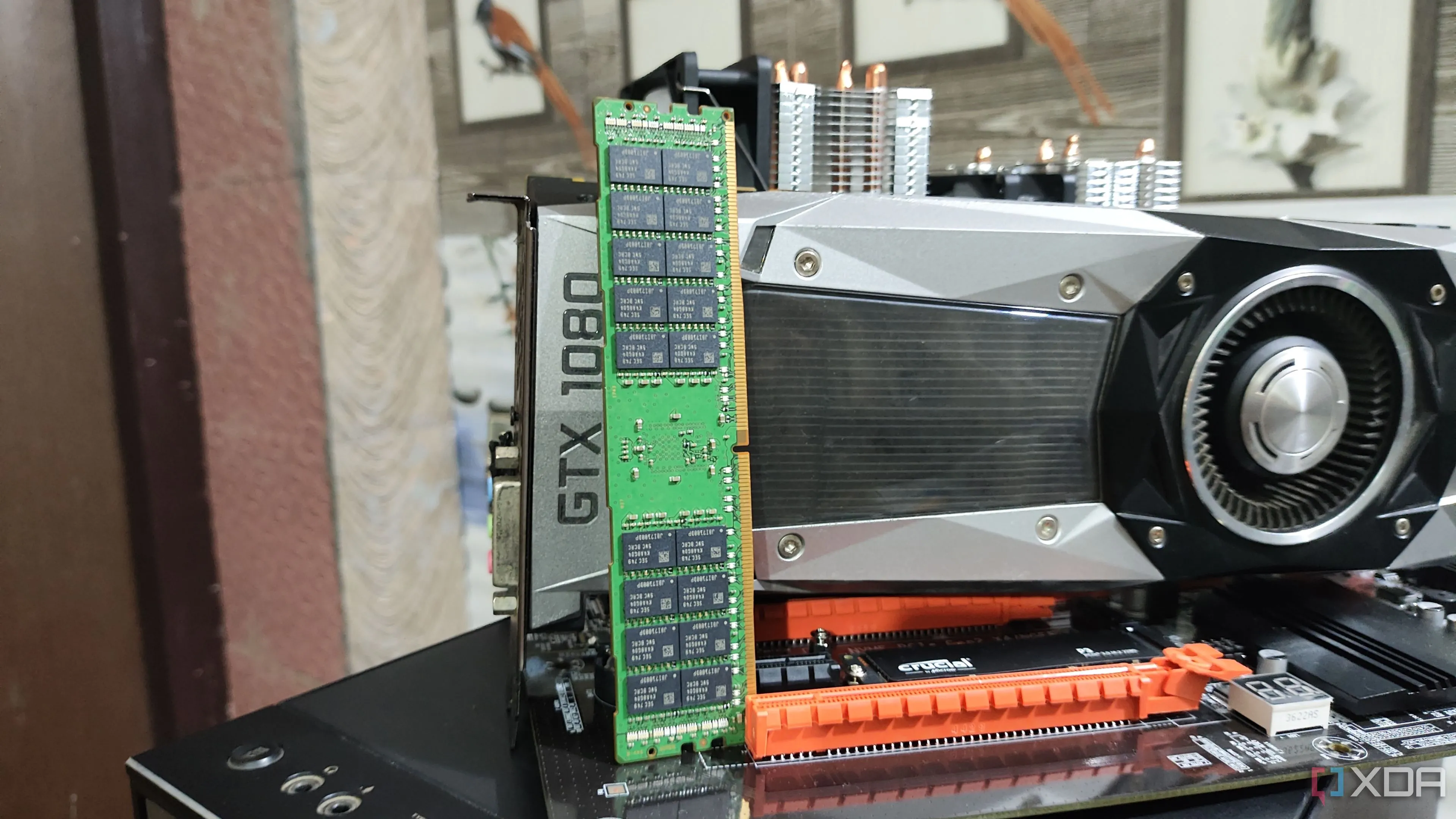 Thanh RAM ECC DDR4 32GB, đại diện cho loại bộ nhớ chuyên dụng của mainboard server
