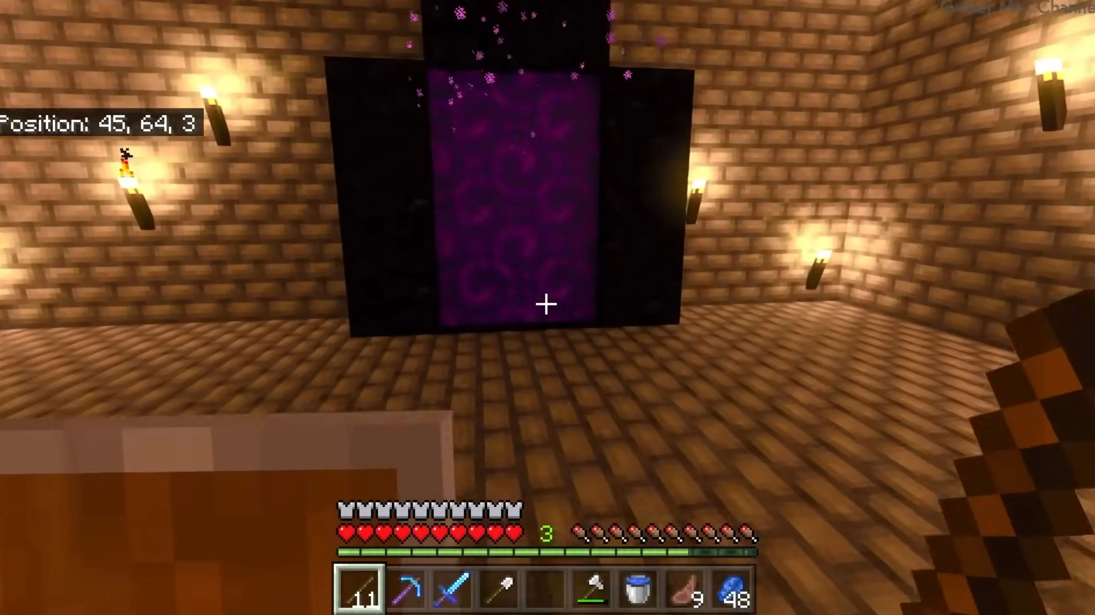 Thế giới Minecraft rộng lớn với cảnh quan đa dạng, từ biển đến rừng.