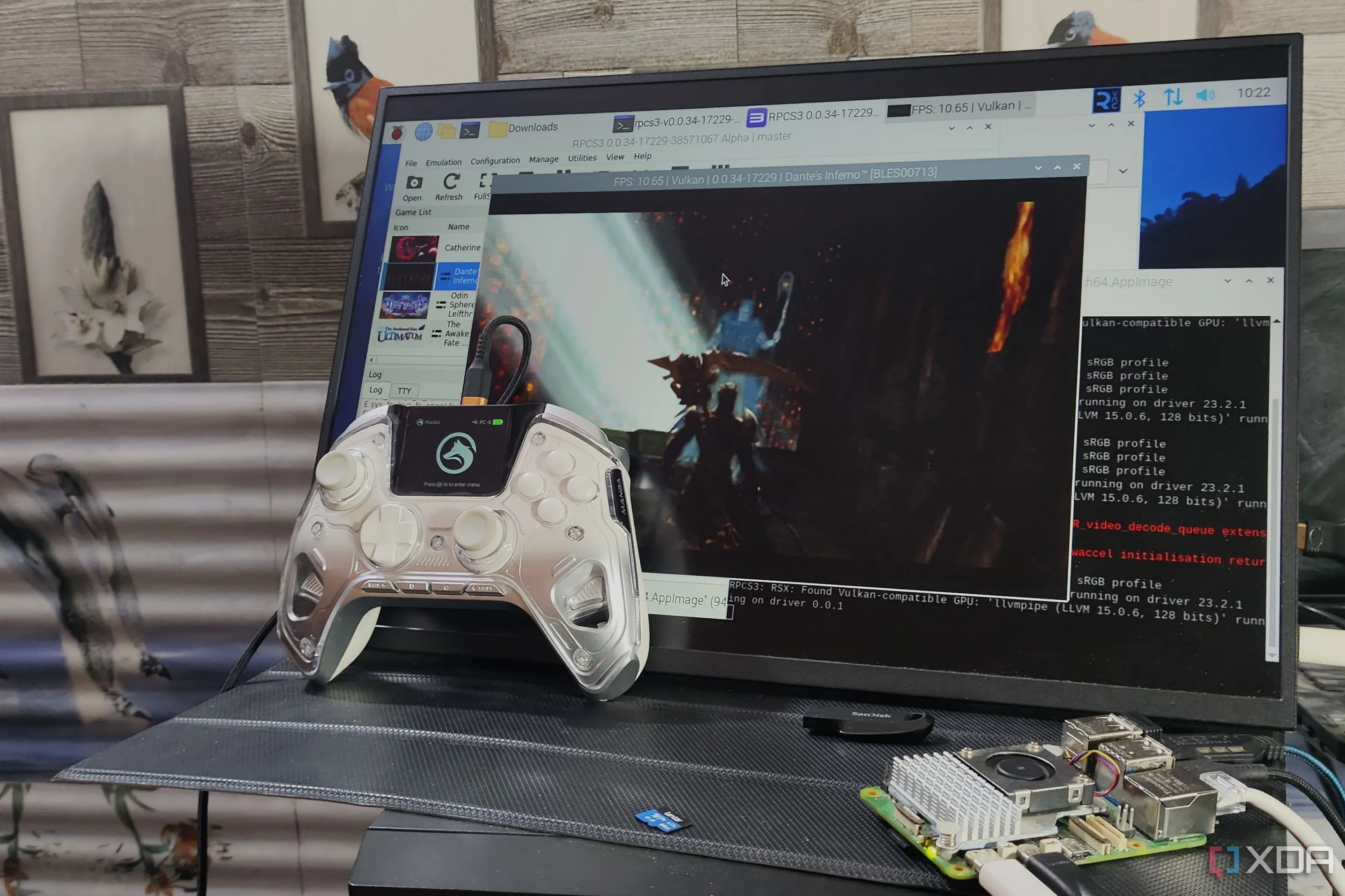 Trình giả lập RPCS3 hiển thị trò chơi PlayStation 3 đang hoạt động