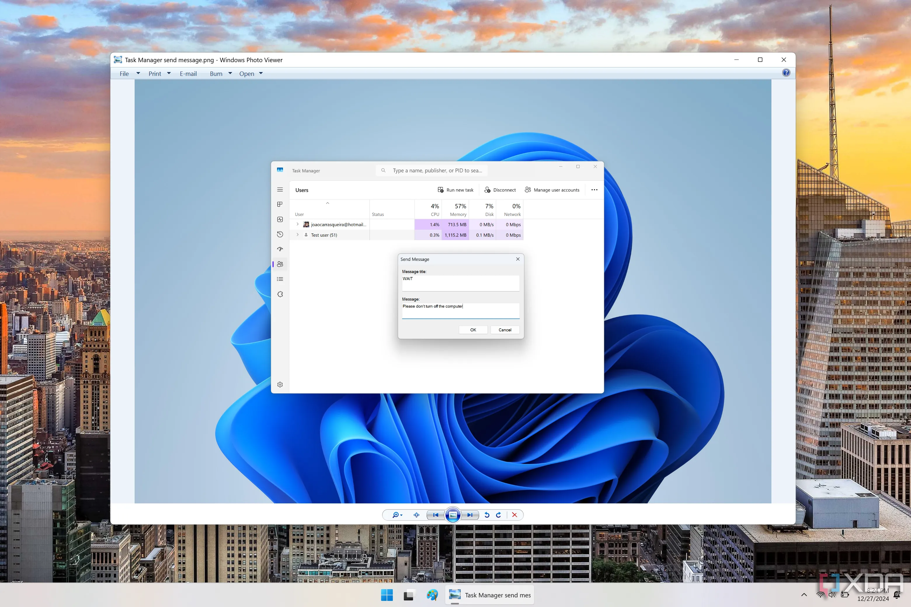 Ứng dụng Windows Photo Viewer cổ điển đang hiển thị hình ảnh trên Windows 11, cho thấy khả năng khôi phục trình xem ảnh mặc định cũ.
