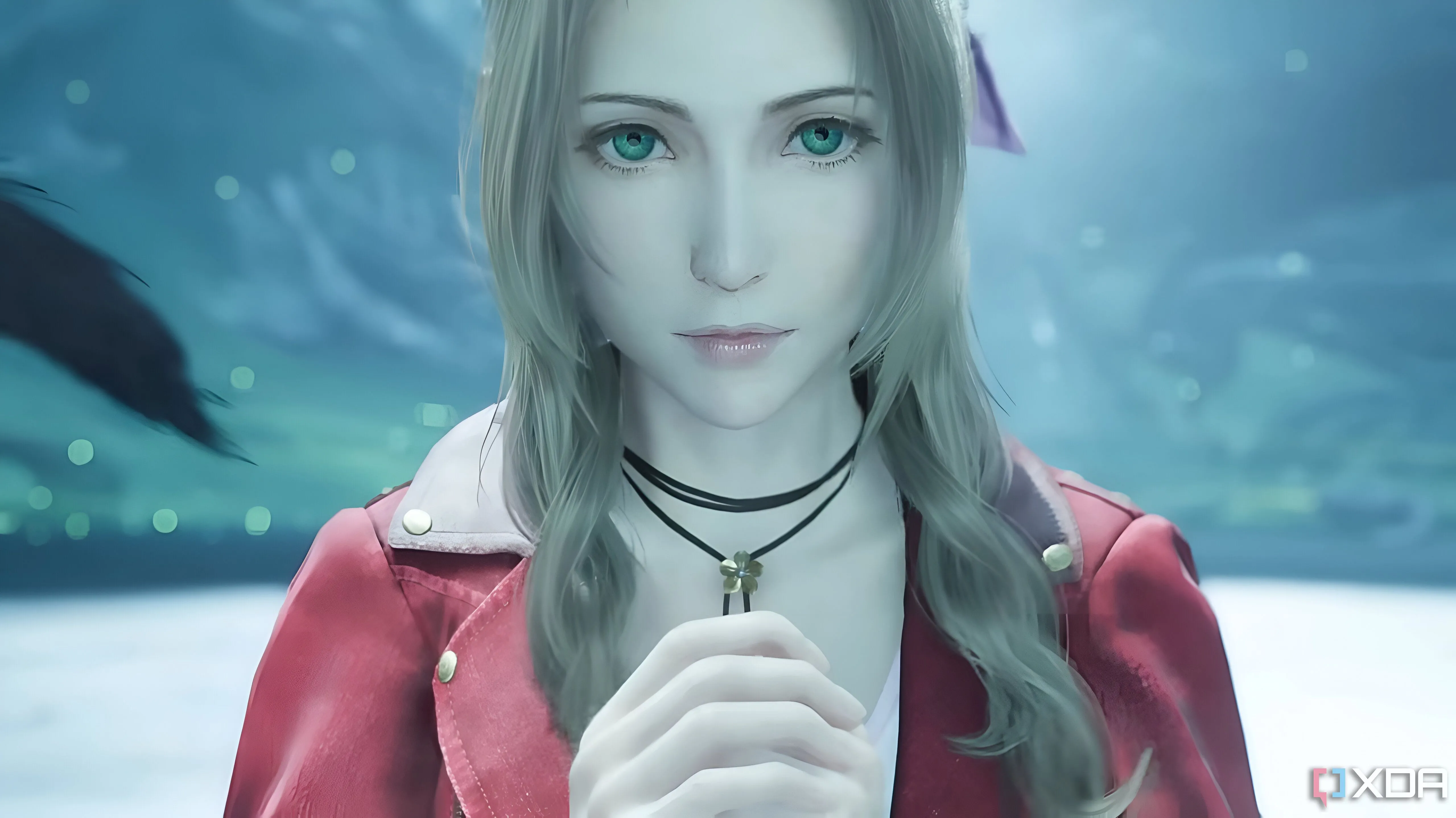 Aerith Gainsborough chuẩn bị sử dụng phép thuật trong Final Fantasy VII Rebirth
