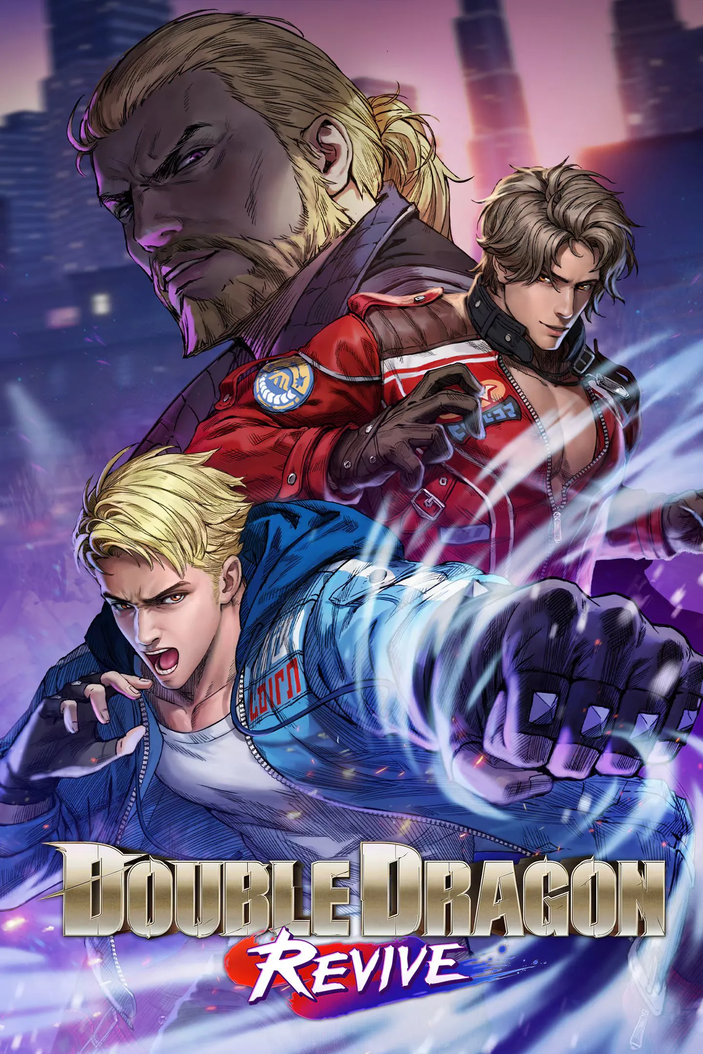 Ảnh bìa game Double Dragon Revive với hình ảnh hai anh em Billy và Jimmy Lee trong phong cách đồ họa hiện đại, sẵn sàng chiến đấu