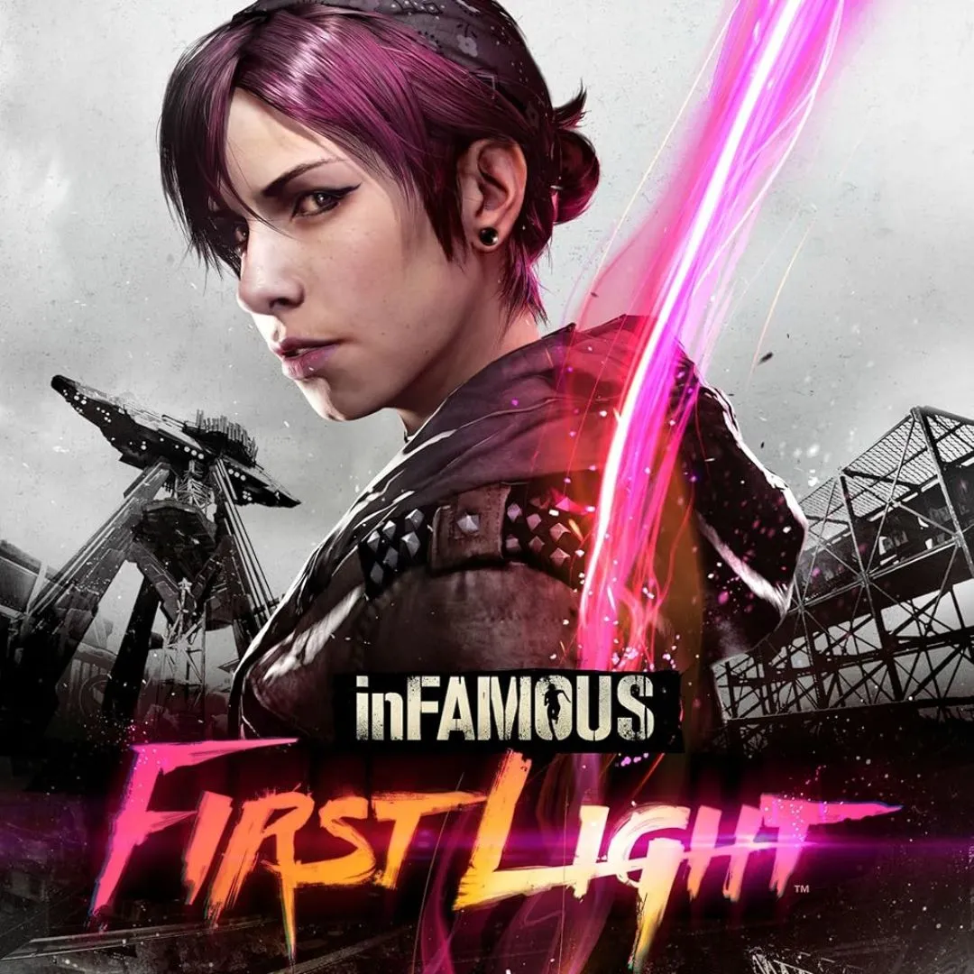 Ảnh bìa game Infamous: First Light, kể về câu chuyện tiền truyện của Fetch