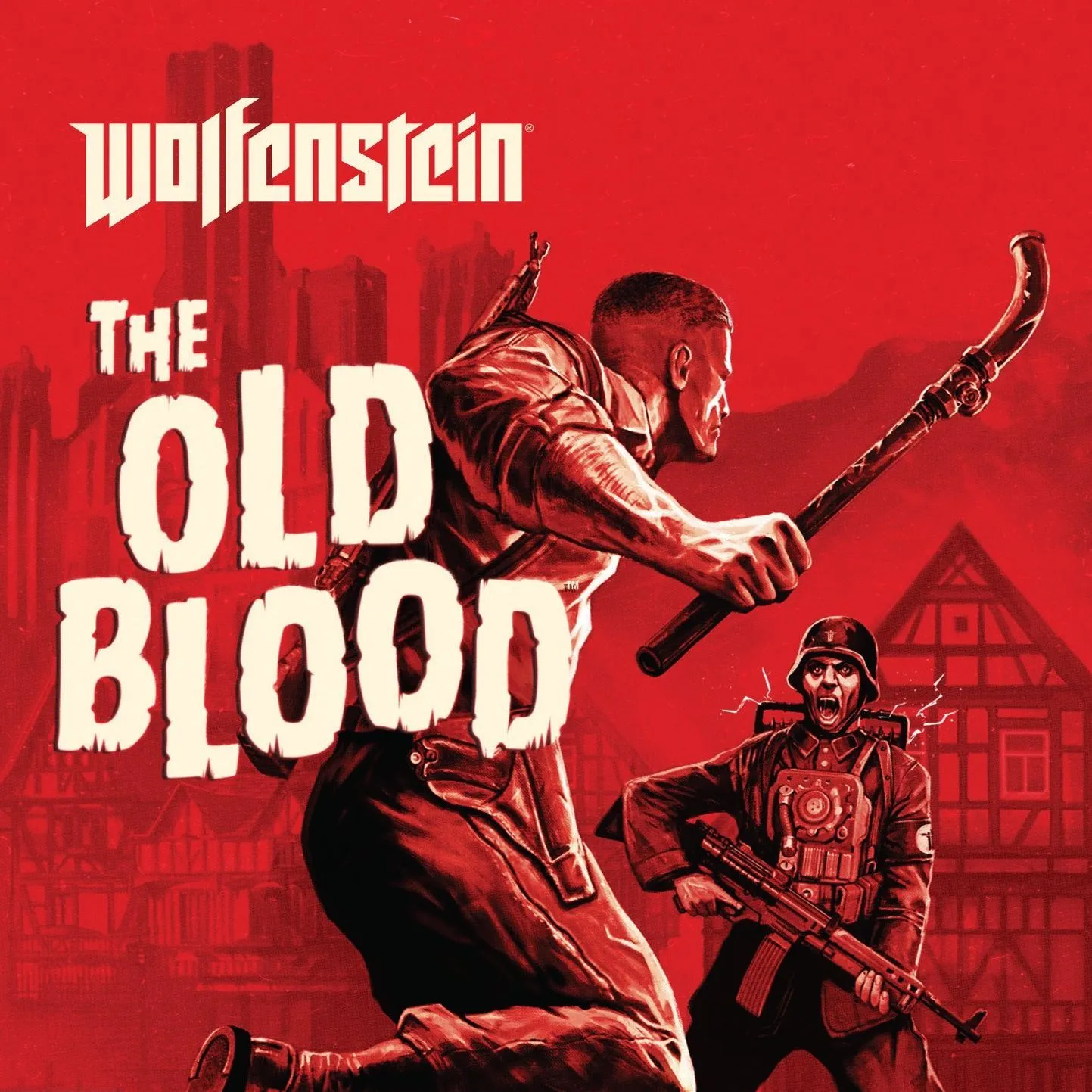 Ảnh bìa game Wolfenstein: The Old Blood, một tiền truyện độc lập của dòng game Wolfenstein