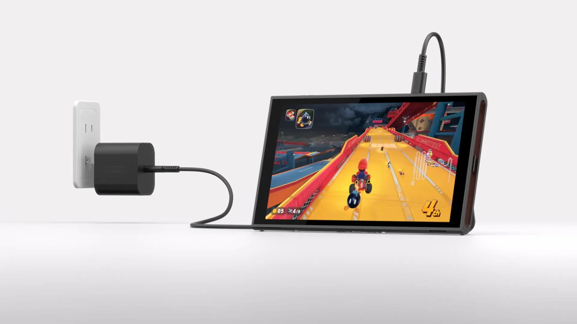 Ảnh chụp màn hình cho thấy Nintendo Switch 2 có cổng USB-C ở phía trên