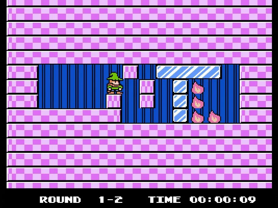 Ảnh chụp màn hình game Fire 'n Ice trên hệ máy NES