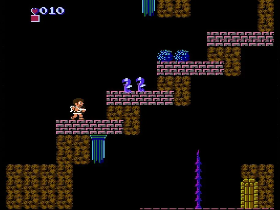 Ảnh chụp màn hình game Kid Icarus trên hệ máy NES