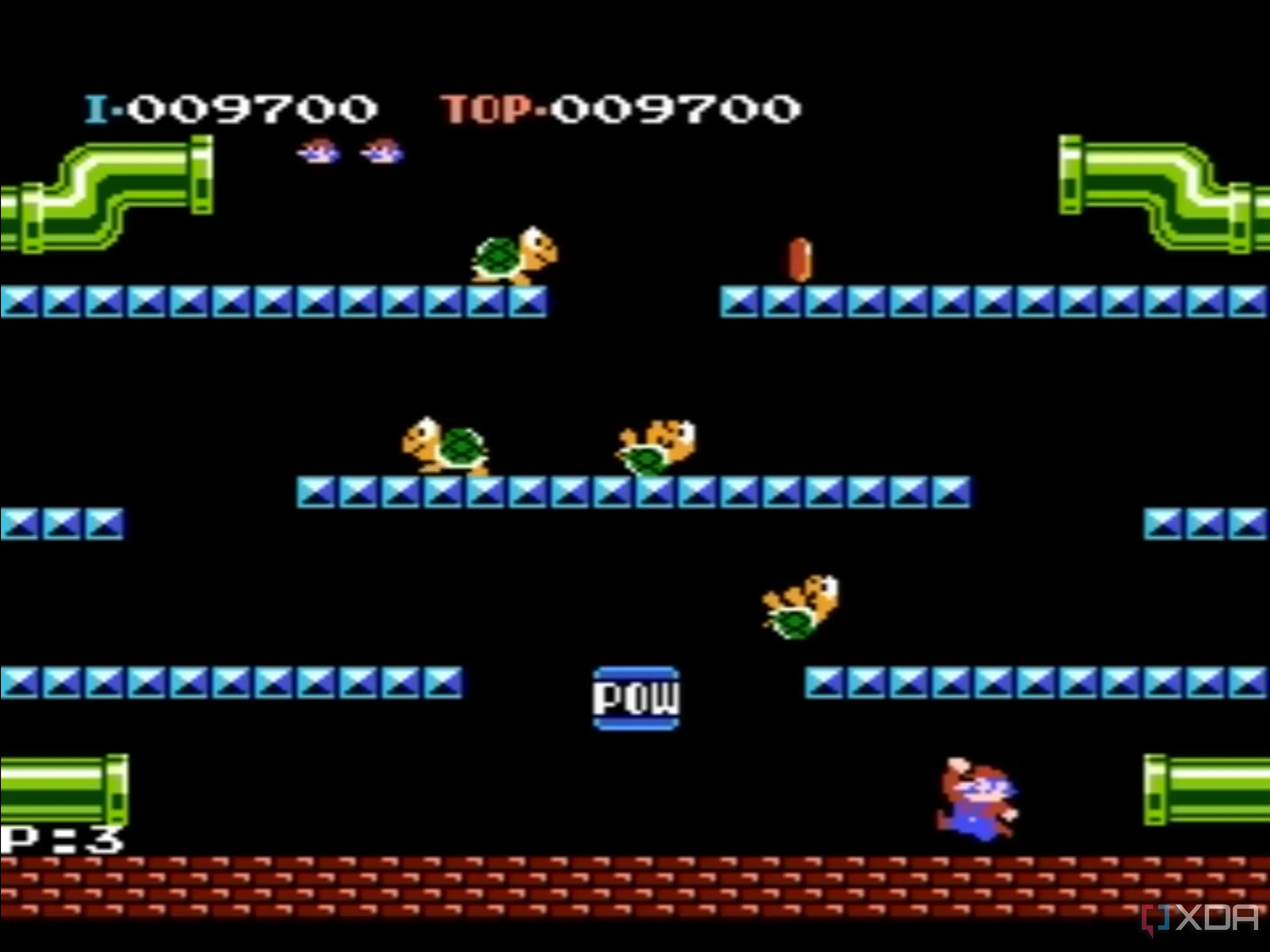 Ảnh chụp màn hình game Mario Bros. Classic Series trên hệ máy NES