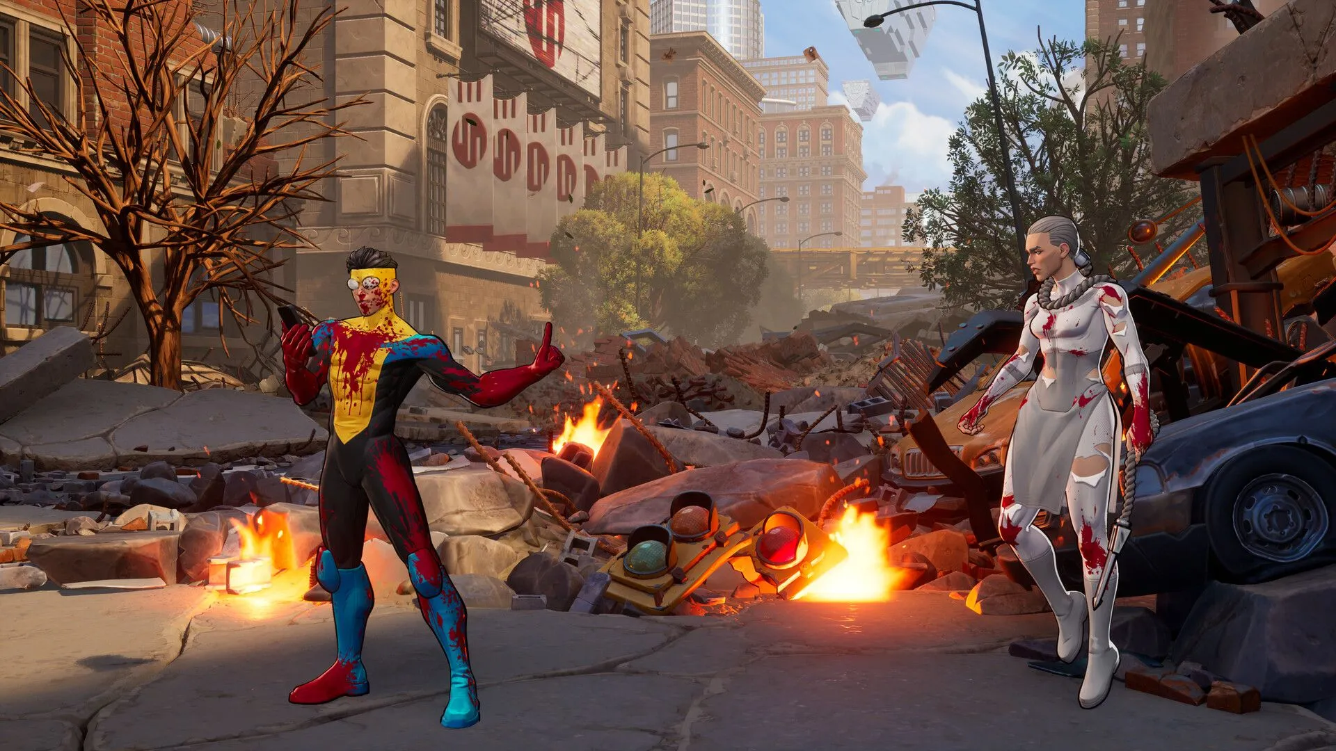 Ảnh chụp màn hình gameplay của game đối kháng Invincible VS với các nhân vật Invincible