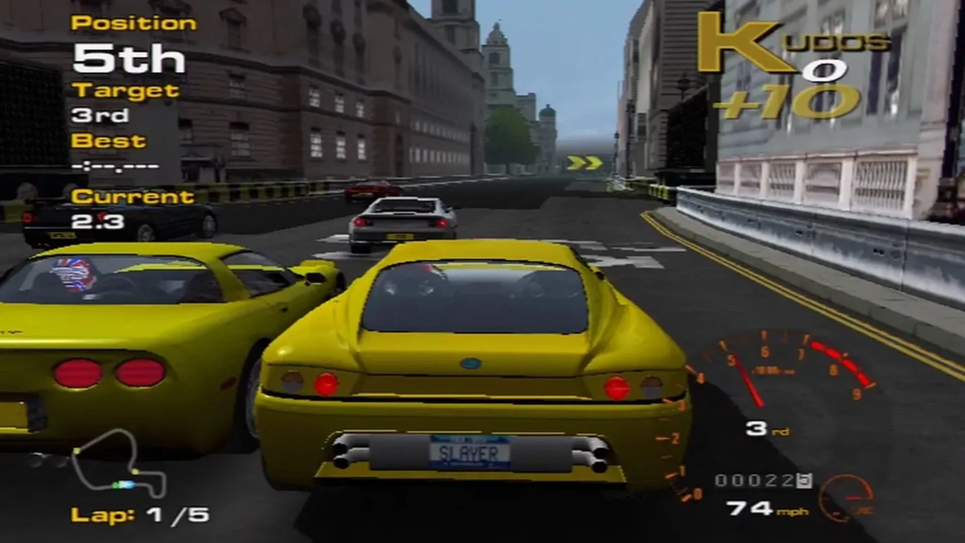 Ảnh chụp màn hình gameplay của Project Gotham Racing