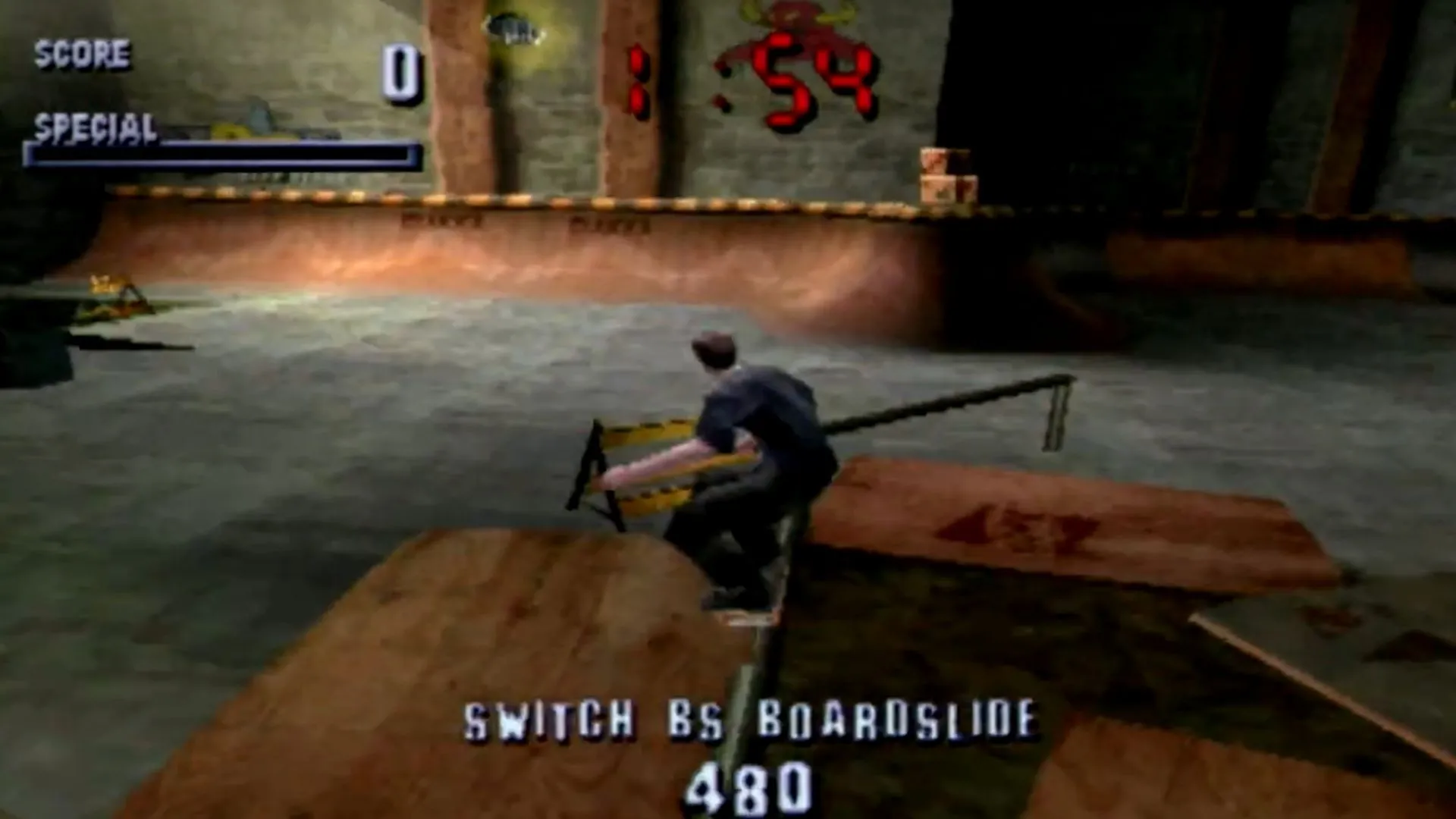 Ảnh chụp màn hình gameplay của Tony Hawk's Pro Skater, thể hiện những pha trượt ván và trick đẹp mắt